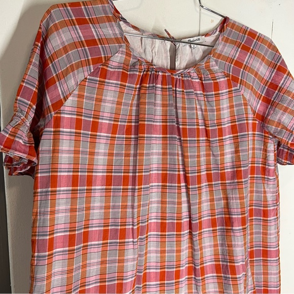 Madewell plaid lagon look size medium - Picture 2 of 7
